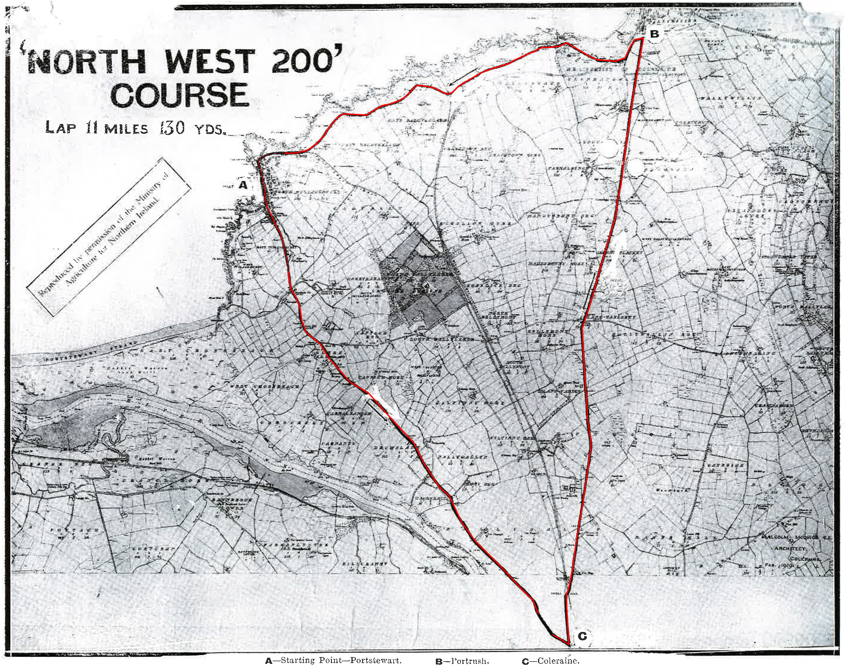 old nw200 track OS map